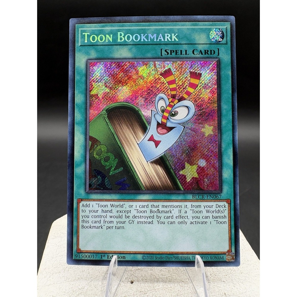 Yu-Gi-Oh! - Toon Bookmark - BLCR-EN067 - Secret Rare - 1st Ed - NM